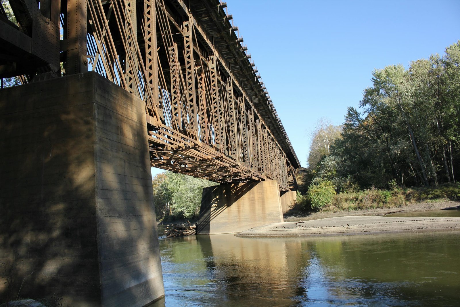 Looking east
